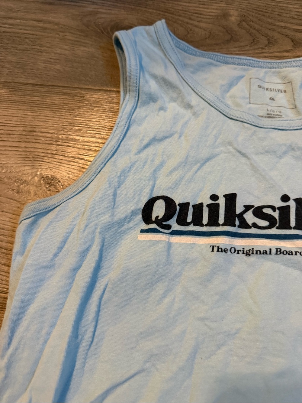 Quiksilver Light Blue Logo Kids Tank Top - Picture 2 of 3